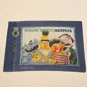 Vintage Sesame Street Muppets Pillowcase Big Bird Count Grover Miss Piggy